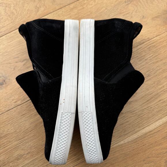 Nordstrom Caslon Allie Black Suede Wedge Slip On Sneaker size 7.5 - Picture 8 of 10